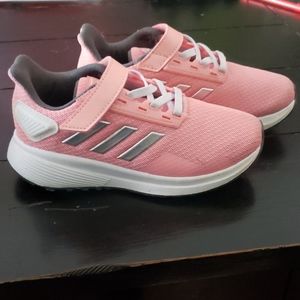 Little girl size 11 adidas gym shoes